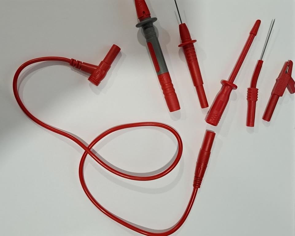 Goupchn 25PCS Silicone Multimeter Test Leads Kit with Replaceable Wire Piercing Probes Set, Alligator Clips, Test Hook Clips, Testing Tweezer for Digital Electrical Multimeter Testing customer photo 2