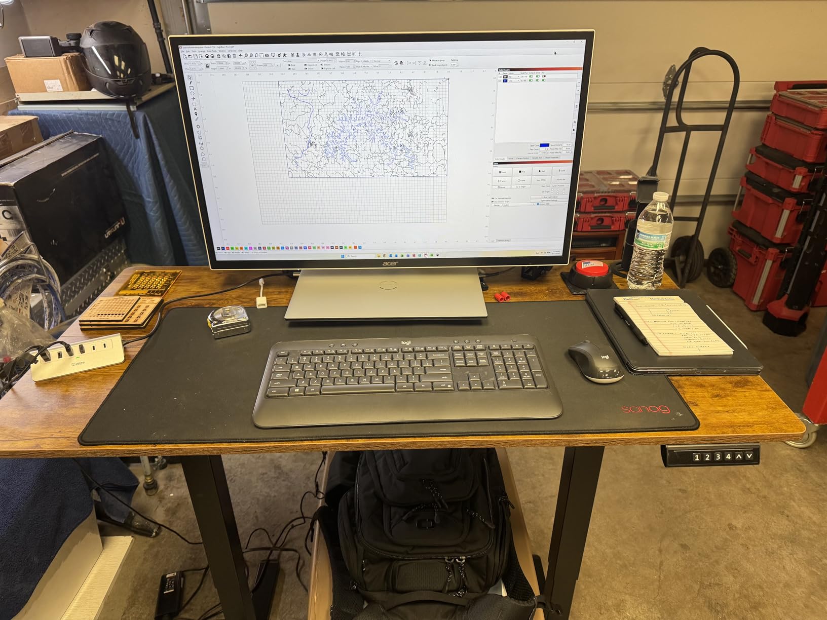 ErGear Height Adjustable Electric Standing Desk, 48 x 24 Inches Sit Stand up Desk, Memory Computer Home Office Desk, Black customer photo 2