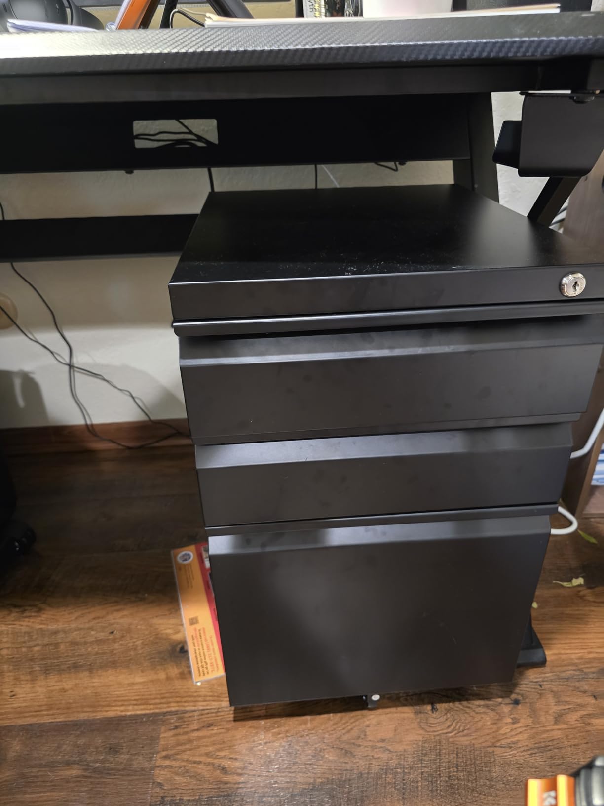 DEVAISE 3-Drawer Mobile File Cabinet (Under Office Desk), Assembled Except Casters, Fits Letter/Standard Sizes, White customer photo 1