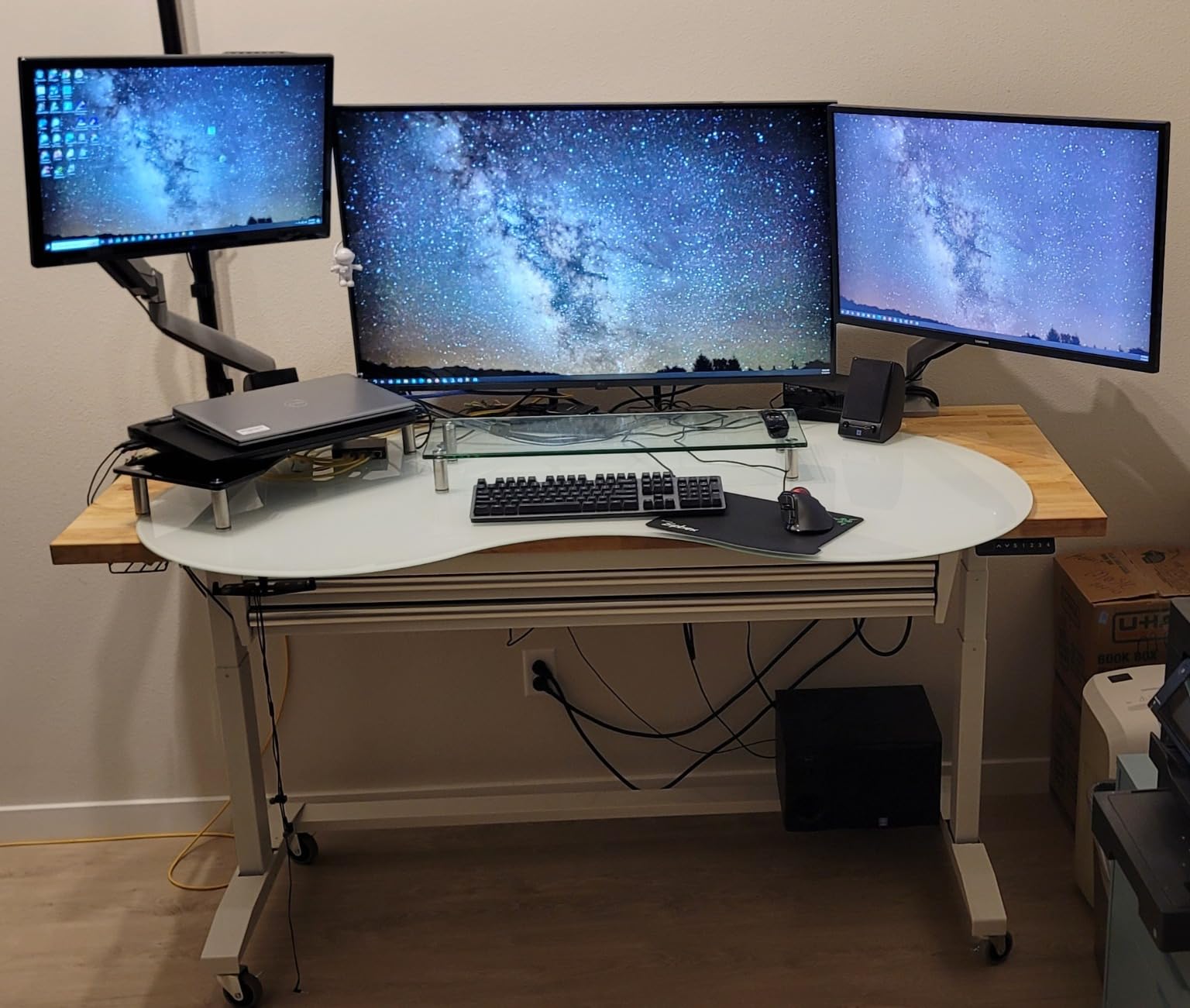 Dual Motor Standing Desk Frame- Height Adjustable Electric Desk Legs, Heavy Duty Sit to Stand Up Desk Base, 4 Memory Settings Controller for Adjustable DIY Desktop, Over 300 lbs Load Capacity customer photo 1