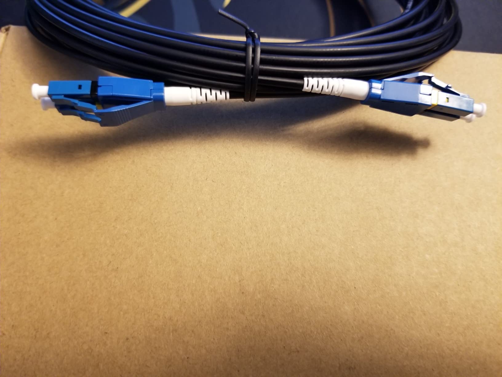 100 Meters Uniboot LC to LC Outdoor Armored Fiber Patch Cable, Low Friction Single Mode Duplex Fiber Optic Cable Jumper Optical Patch Cord, 9/125um, (OS1/OS2 Compatible), LSZH Black customer photo 2