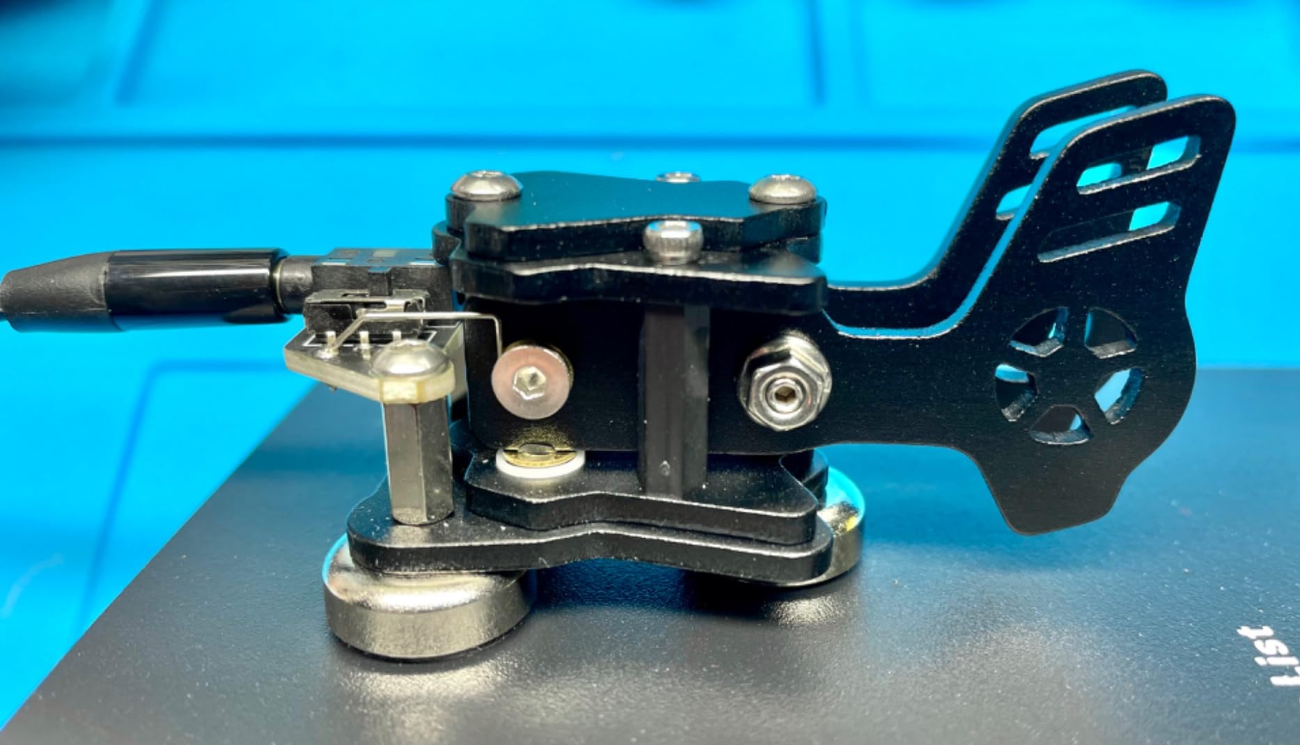 Mini Key Morse Radio HAM Send Telegram Double Paddle Morse Code Key with Stainless Steel Body Three Neodymium Magnets Base Black customer photo 1