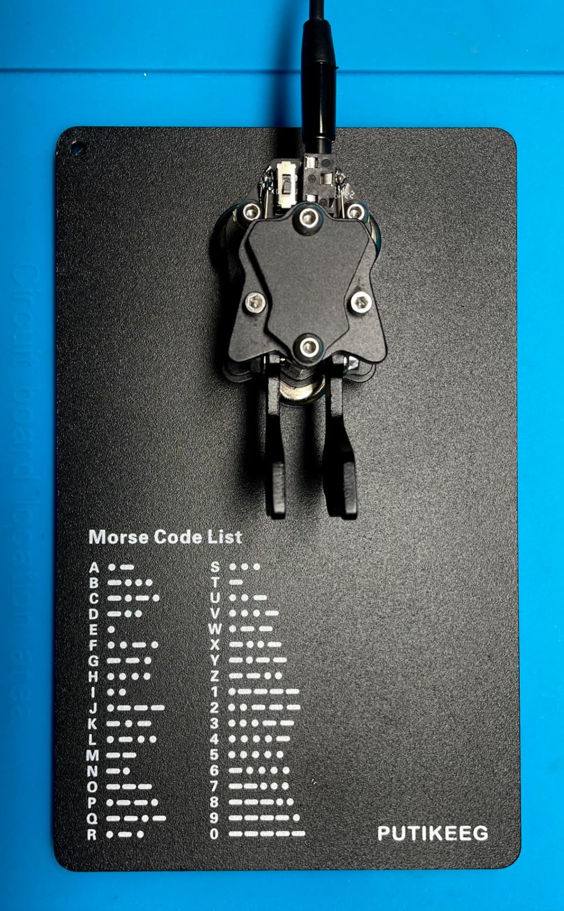Mini Key Morse Radio HAM Send Telegram Double Paddle Morse Code Key with Stainless Steel Body Three Neodymium Magnets Base Black customer photo 2