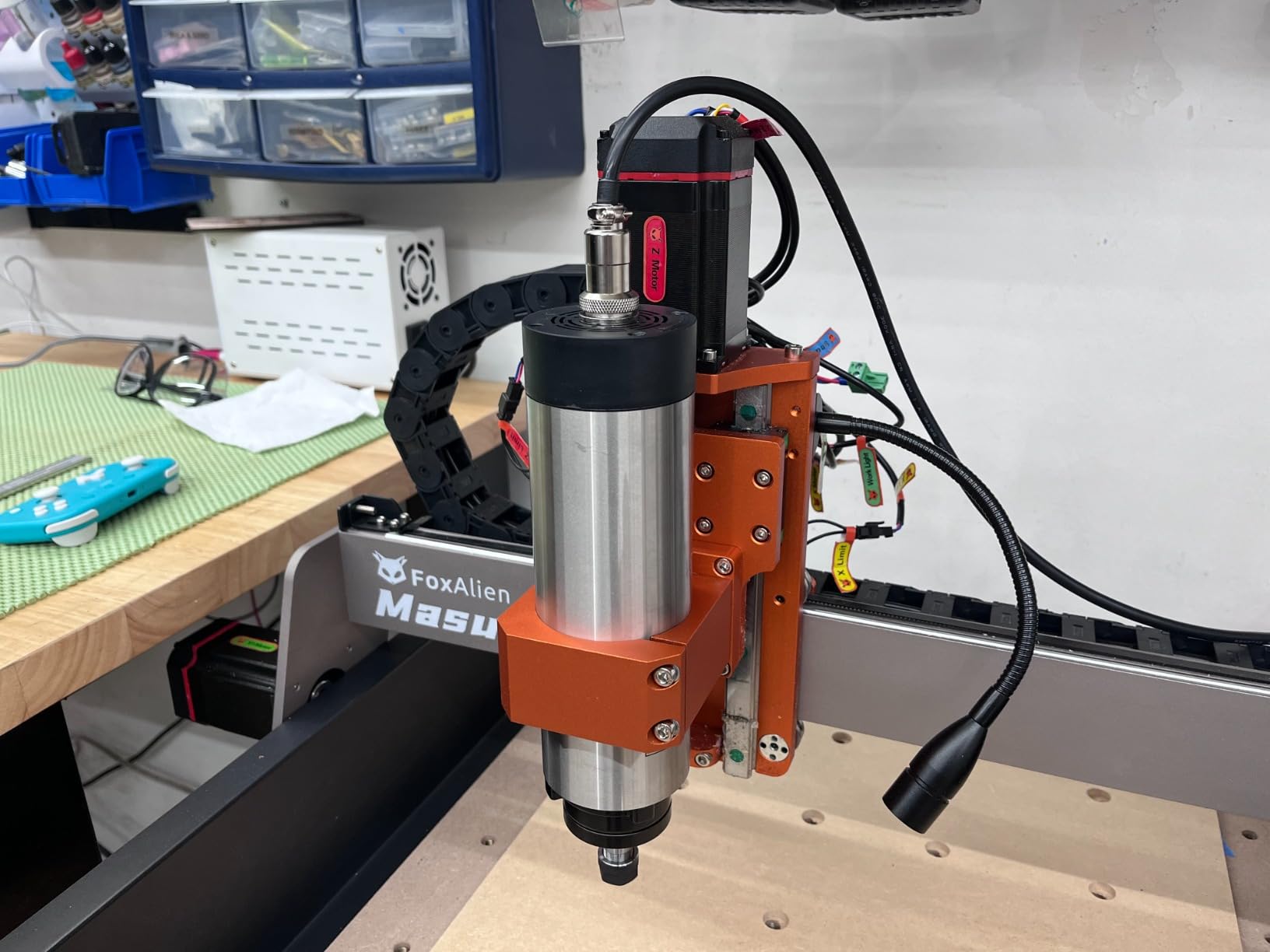 CNC Spindle Motor Kits, 110V 1.5KW Air Cooled Spindle CNC Spindle +110V 1.5KW VFD+Φ65mm Clamp Mount +Collet Set ER11+ Drill bits+ Wires+ Wrenches for CNC Router Machine customer photo 1
