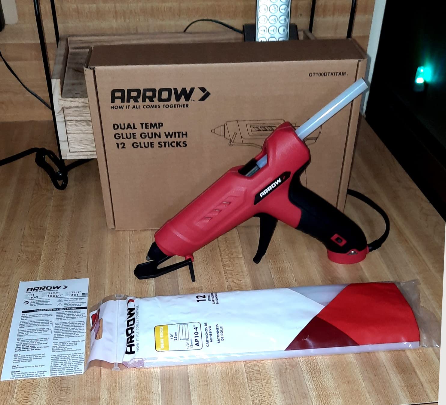 Arrow Full Size Dual Temp Glue Gun Kit with 12 Sticks - Professional, High/Low Temperature, Fast Heating, Heavy Duty with Stand for Décor, Crafts, Repairs, Construction customer photo 2