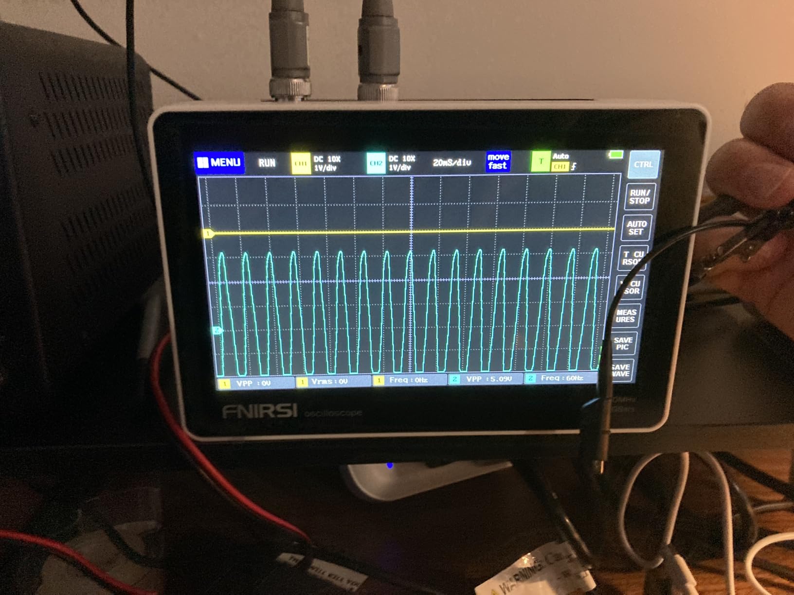 FNIRSI 1013D Plus Oscilloscope - Portable Handheld Tablet Oscilloscope with 100X High Voltage Probe, 2 Channels 100Mhz Bandwidth 1GSa/s Sampling Rate 7