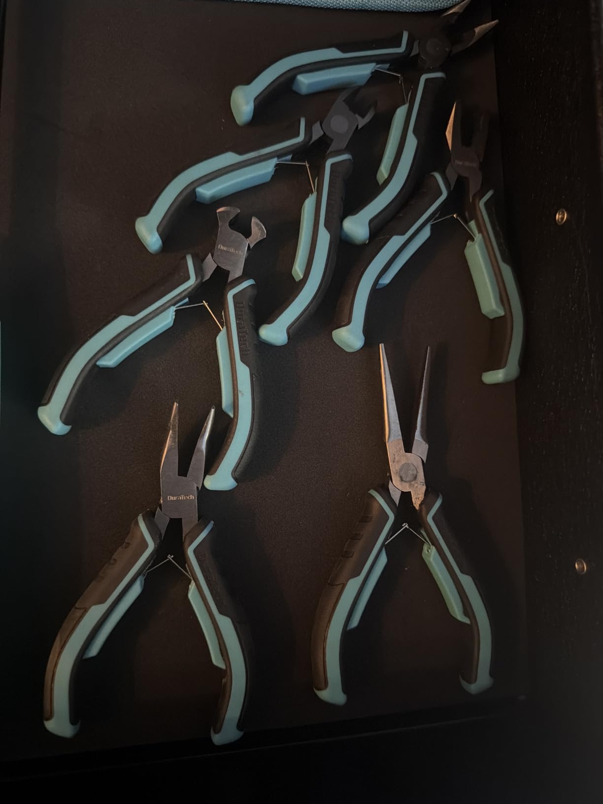 DURATECH Mini Pliers Set, 6PCS Jewelry Pliers Set, CRV Construction, Includes Needle Nose, Diagonal, Long Nose, Bent Nose, End Cutting and Linesman Pliers, for Making Crafts, Repairing Electronic customer photo 1