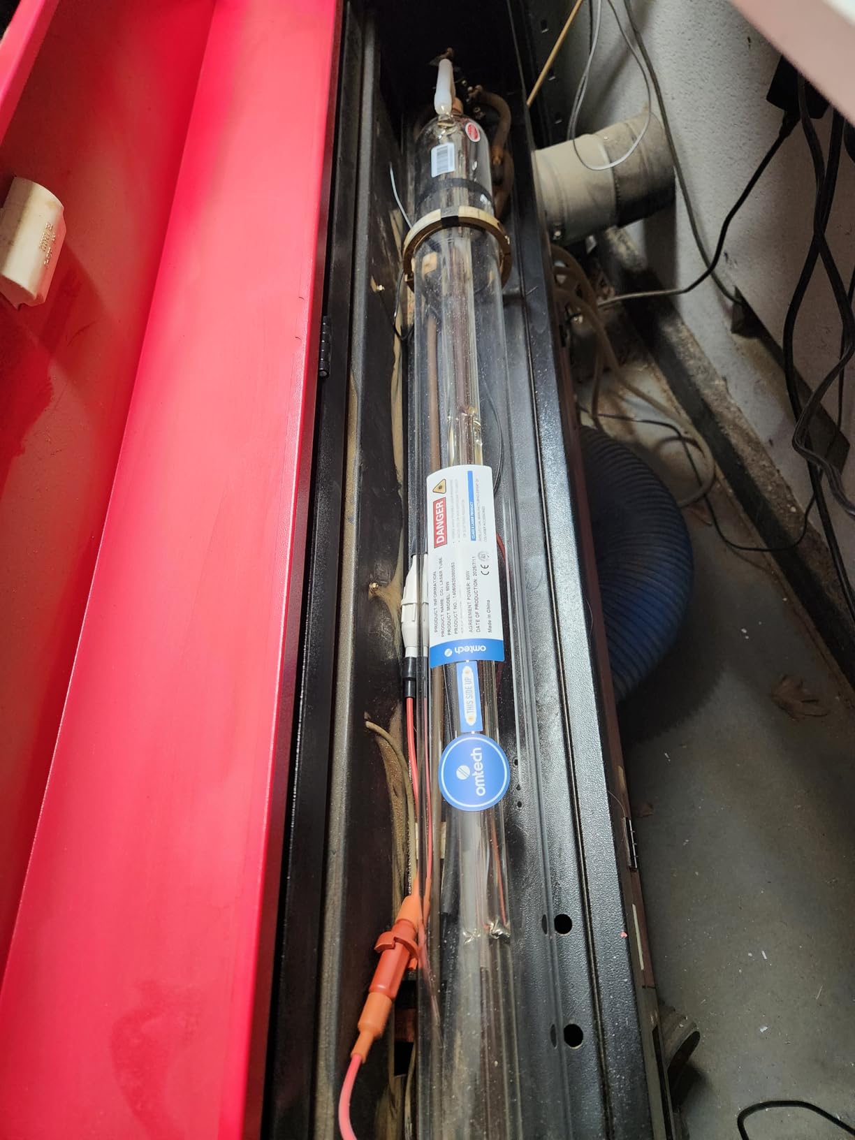 OMTech 60W CO2 Laser Tube for Laser Engraver & Cutter Machine, 1000mm 50mm Dia Laser Cutter Tube with Borosilicate Glass 6000hr MTTF, Laser Cutting Engraving Machine Replacement Tube for Wood Stone customer photo 1