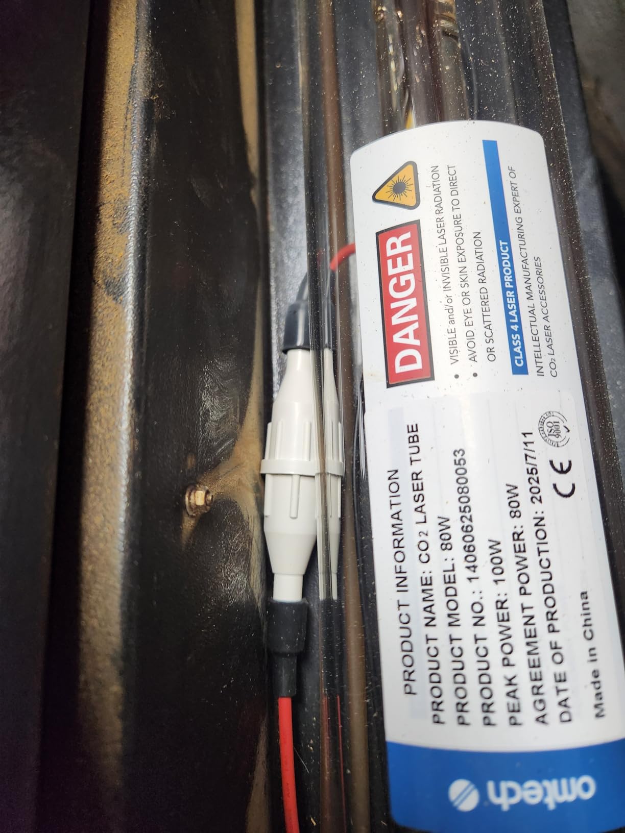 OMTech 60W CO2 Laser Tube for Laser Engraver & Cutter Machine, 1000mm 50mm Dia Laser Cutter Tube with Borosilicate Glass 6000hr MTTF, Laser Cutting Engraving Machine Replacement Tube for Wood Stone customer photo 2