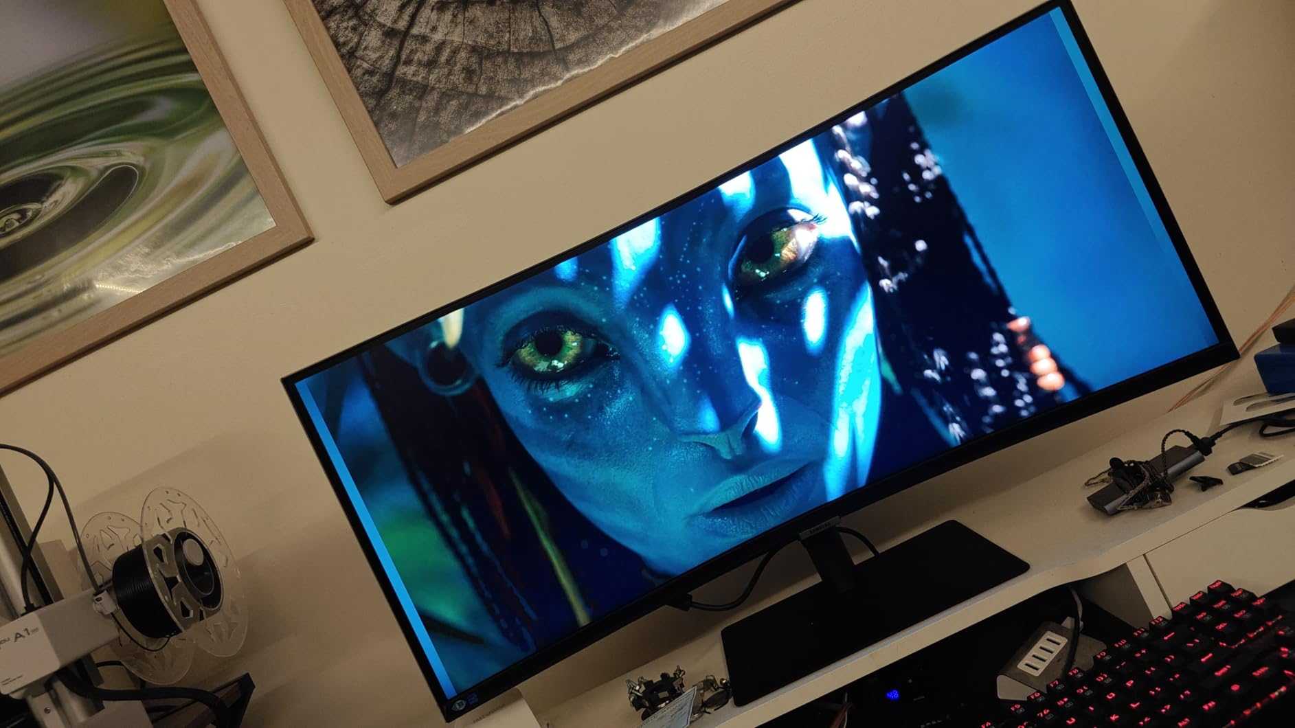 SAMSUNG Viewfinity S65UA Series 34-Inch Ultrawide QHD Curved Monitor, 100Hz, USB-C, HDR10 (1 Billion Colors), Height Adjustable Stand, TUV-certified Intelligent Eye Care (LS34A654UBNXGO),Black customer photo 1