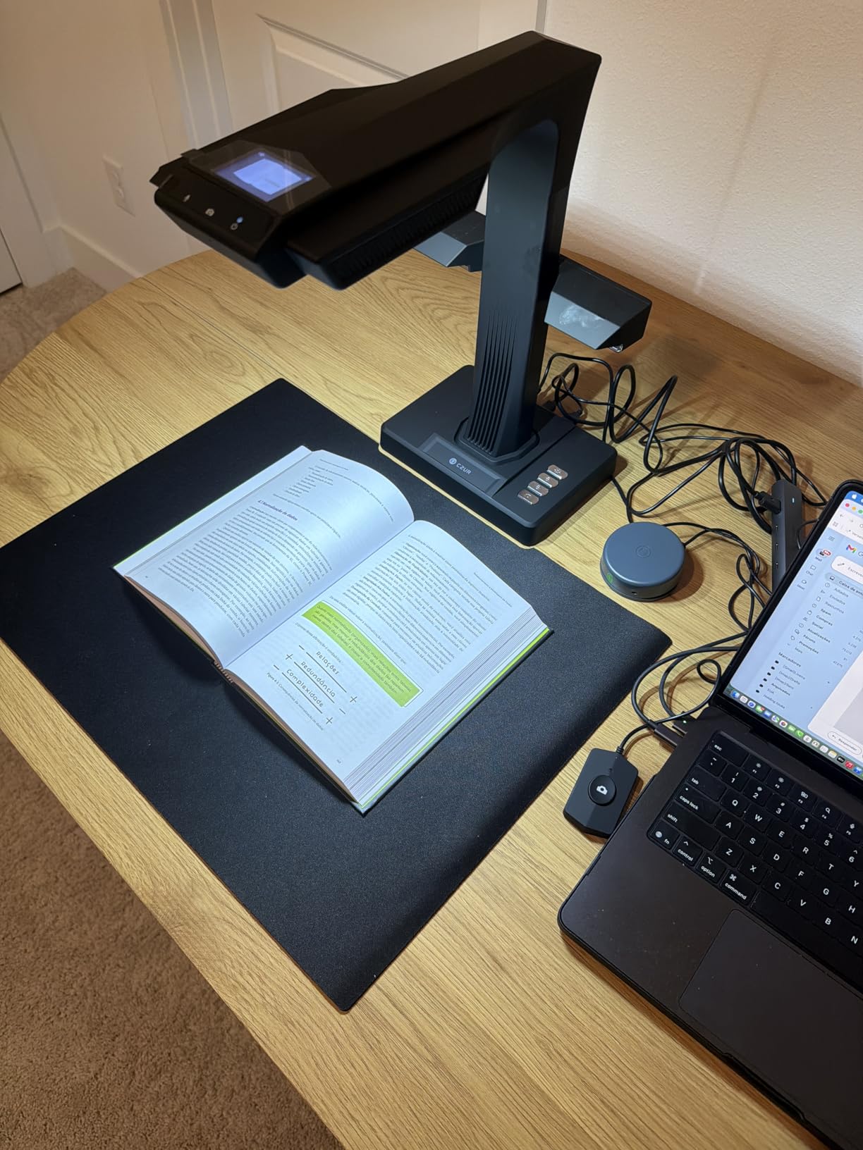 CZUR ET24 Pro Professional Book Scanner, 24MP Document Camera, 3rd Gen Auto-Flatten & Deskew Tech, A3 Document Scanner, 180+ Languages OCR, Support HDMI, for Windows/MacOS/Linux customer photo 2