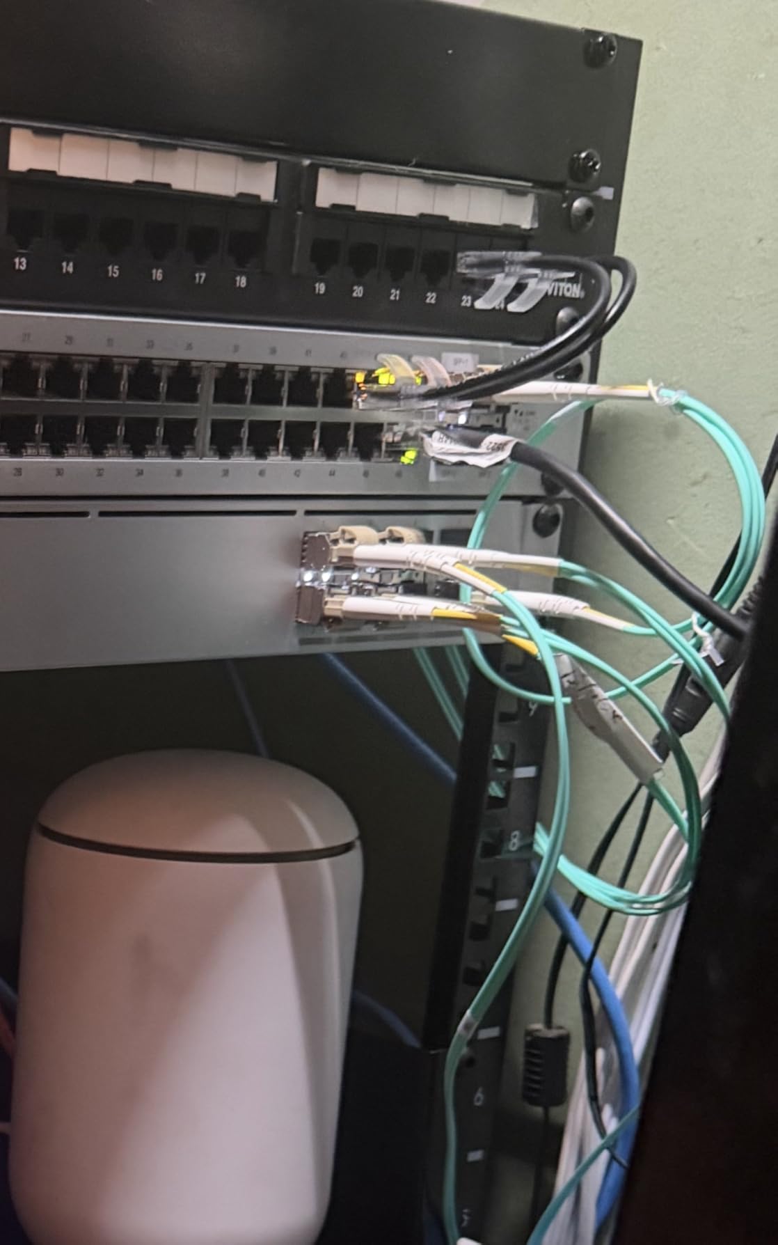 10Gtek Fiber Patch Cable - LC to LC OM3 10Gb/Gigabit Multi-Mode Jumper Duplex 50/125μm LSZH Fiber Optic Cord for SFP Transceiver, Aqua, 0.2-Meter(0.7ft) customer photo 1
