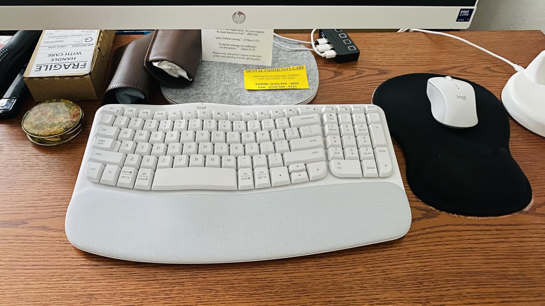 Logitech Wave Keys Wireless Ergonomic Keyboard with Cushioned Palm Rest, Comfortable Natural Typing, Easy-Switch, Bluetooth, Logi Bolt Receiver, for Multi-OS, Windows/Mac - Rose customer photo 2