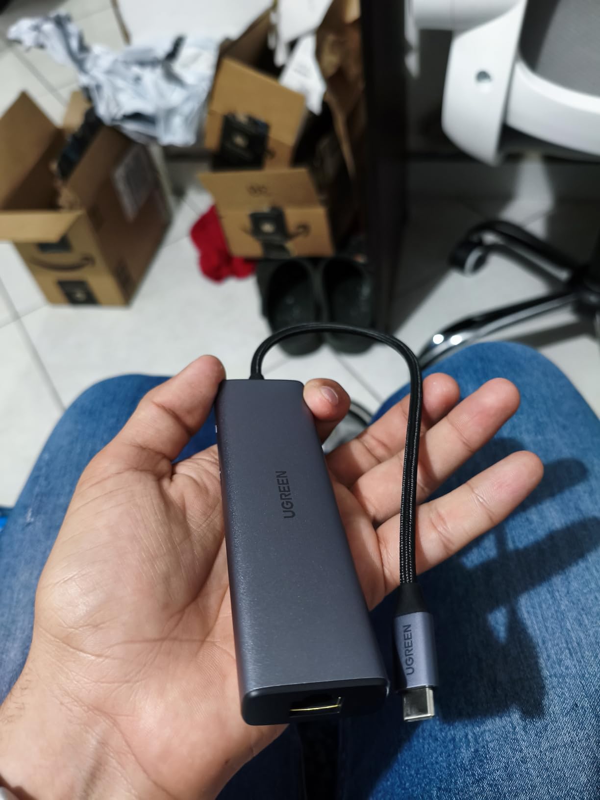 UGREEN Revodok 6 in 1 USB C Hub Gigabit Ethernet Adapter with 4K HDMI, 100W PD Charging, USB A Data Ports Compatible with Mac M1, M2, M3, M4,M5,iPad, iPhone 16 Pro/Pro Max, Steam Deck customer photo 1