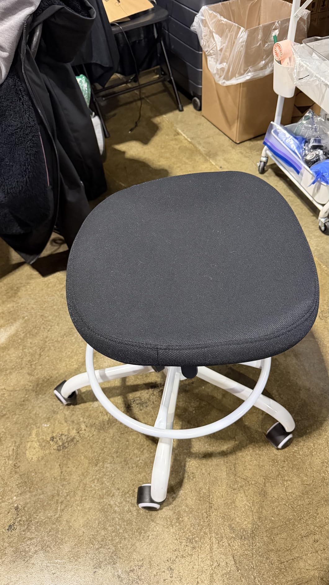 Primy Tall Drafting Desk Chair - Armless, Adjustable Height, Mesh Back, Rolling, Standing Desk Chair for Art Room, Office or Home (Black) customer photo 2