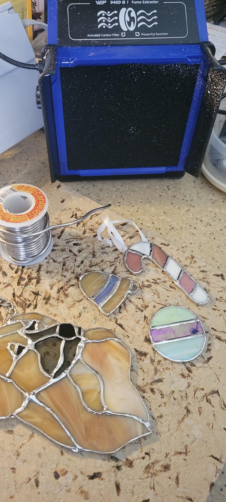 WEP 948DQ-I Fume Extractor Tool with Double Filtering, Helping Hands, Adjustable Tilt Angle, Fenders for Soldering Station, Soldering Iron with 6 Filtration Adsorbers customer photo 2