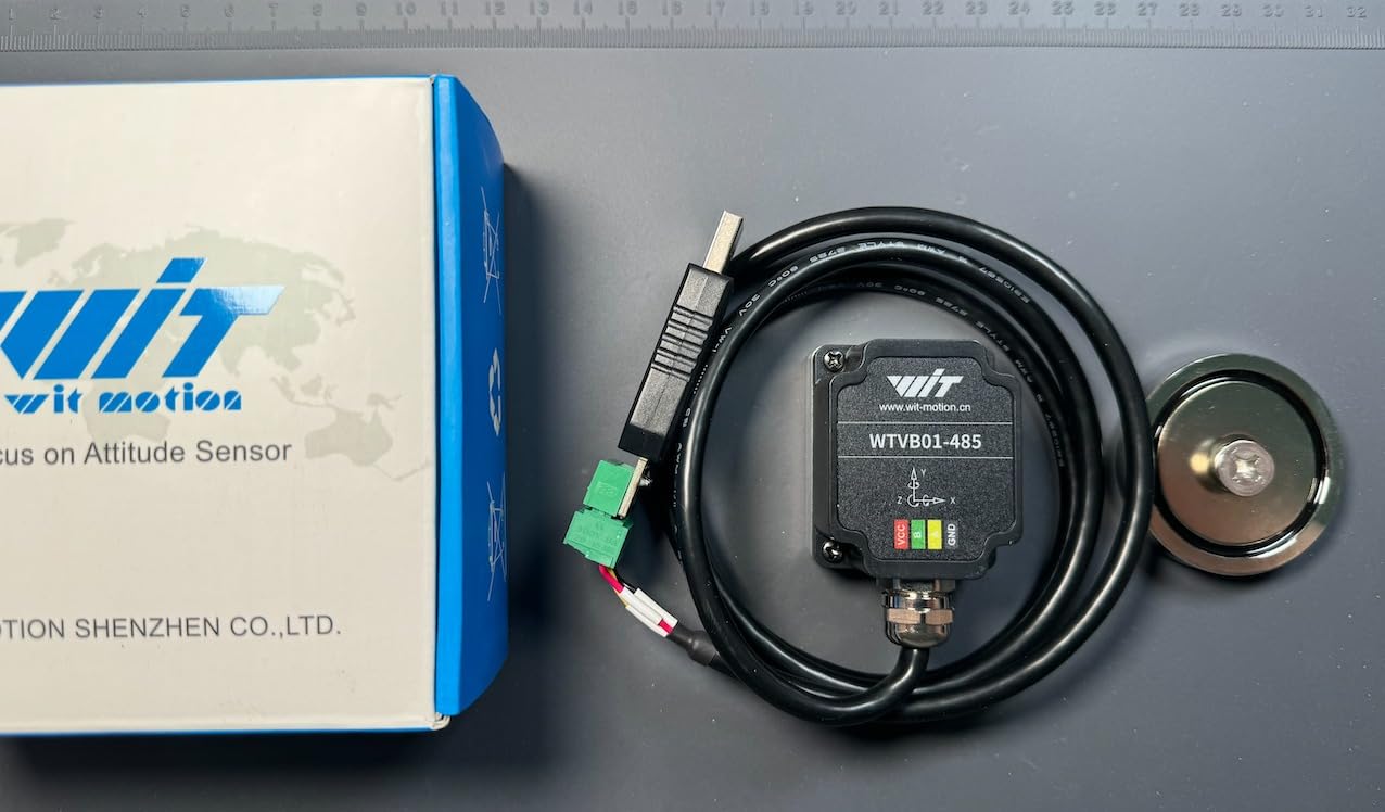 [RS485 Modbus Vibration Sensor] WTVB01-485 IP68 Waterproof Transducer Ar-Duino, 3-Axis Acceleration Angular Velocity Vibration(Amplitude+Frequency+Displacement+Speed) Detector, Motor Monitor Module customer photo 2