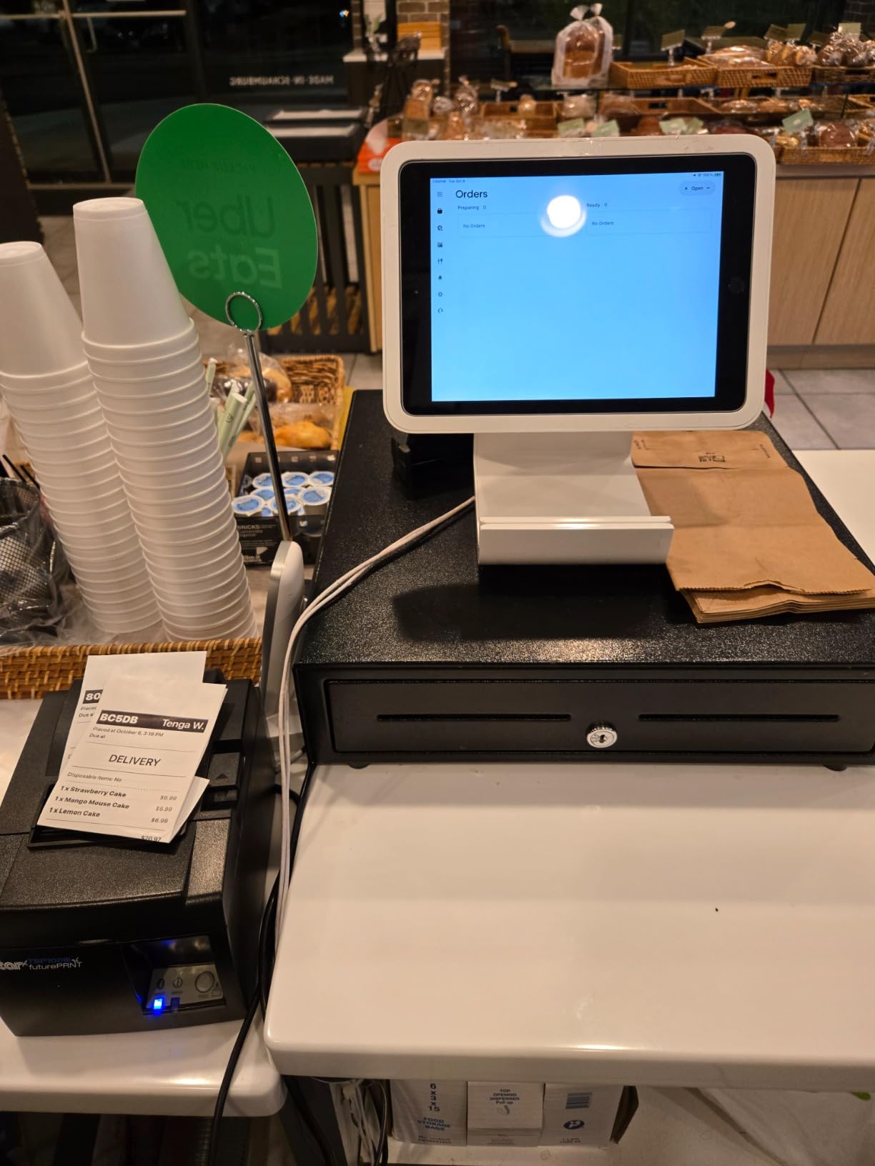 Star Micronics Thermal Printer TSP143IIIBi2 GY US Thermal, Cutter, Bluetooth iOS, Android and Windows, Gray, Int PS customer photo 2