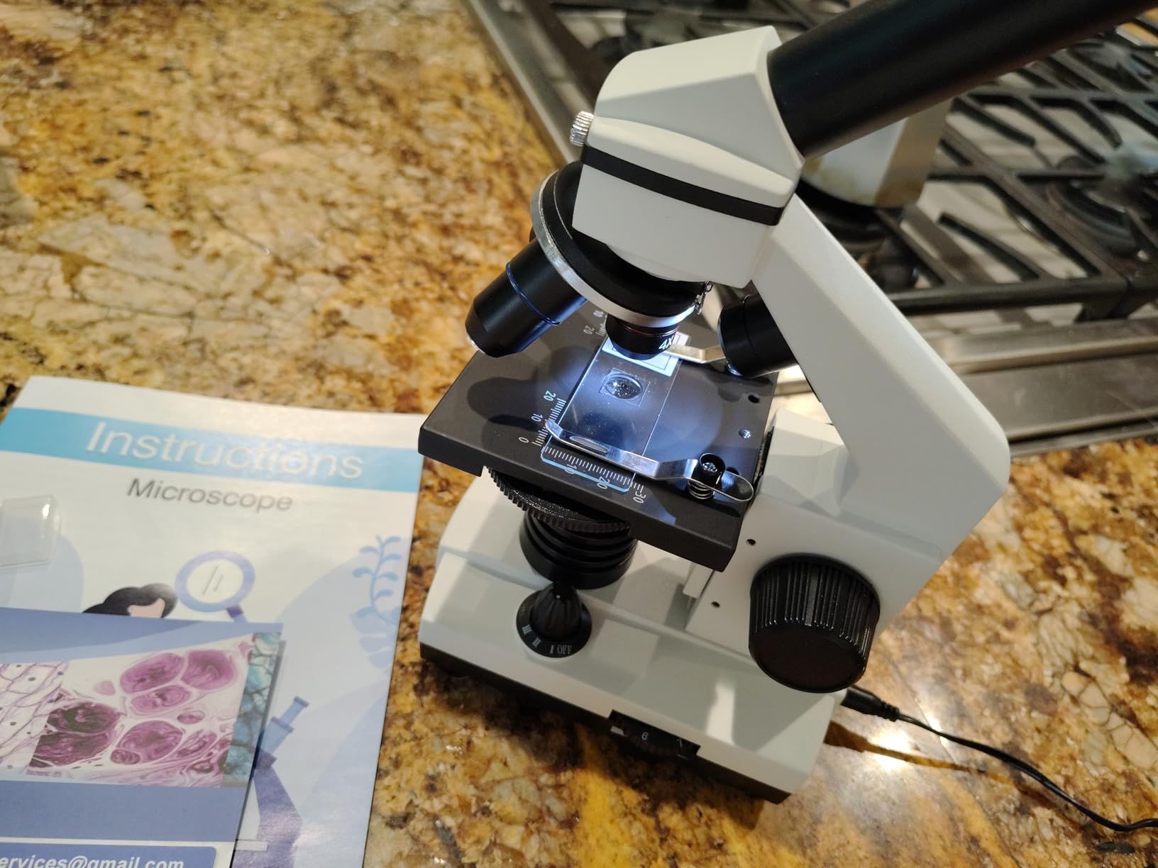 PalliPartners Compound Microscope for Adults & Students - 100X-2000X High-Power Biological Microscope for Students, School Lab & Home Education, with Slides Set & Phone Adapter customer photo 1