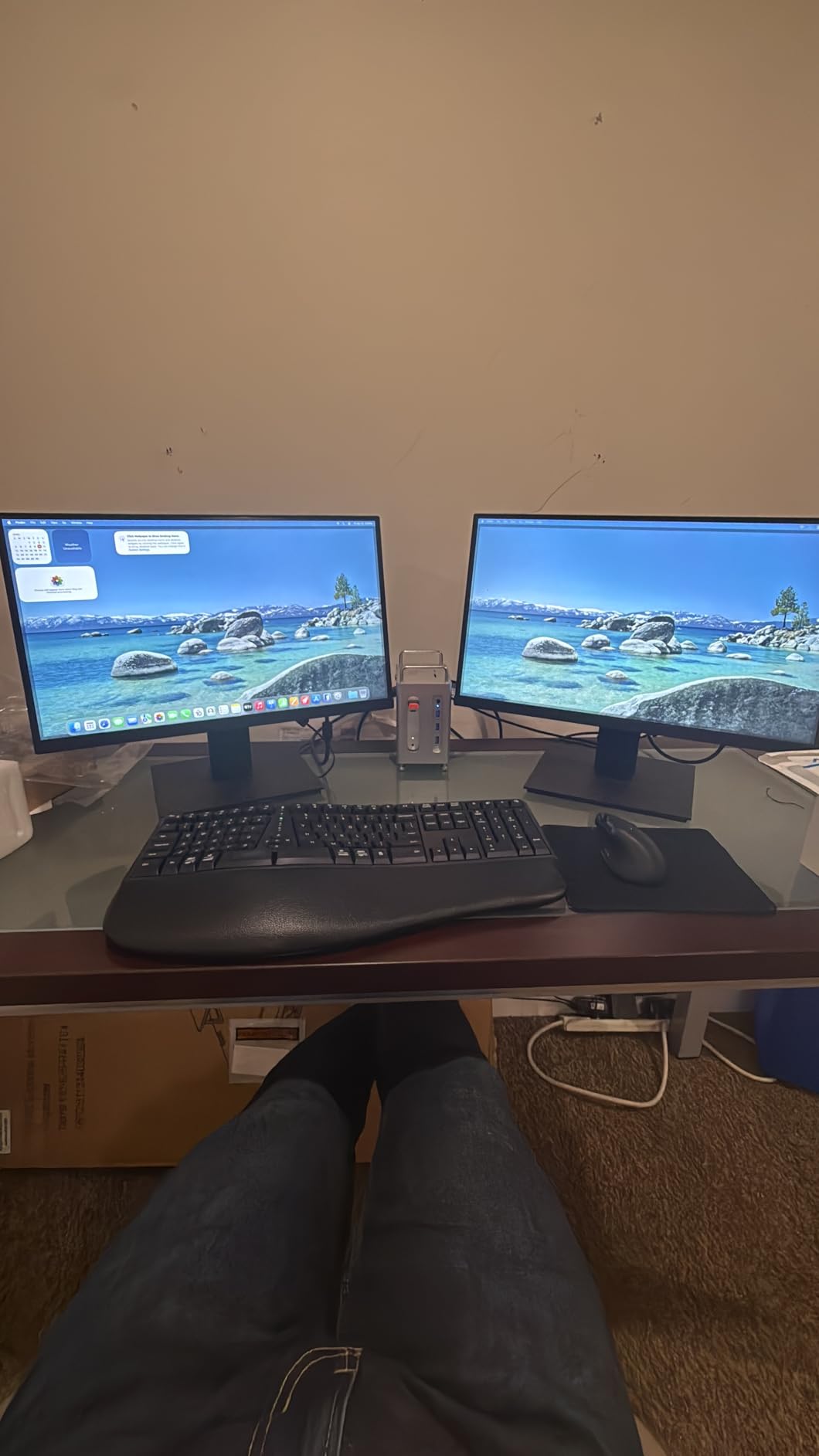 MEETION Ergonomic Keyboard and Mouse, Wireless Keyboard with Vertical Mouse, Split Curved Keyboard with Wrist Rest, Natural Typing USB Receiver Rechargeable Full Size, Windows/Mac/PC/Laptop, Large customer photo 2