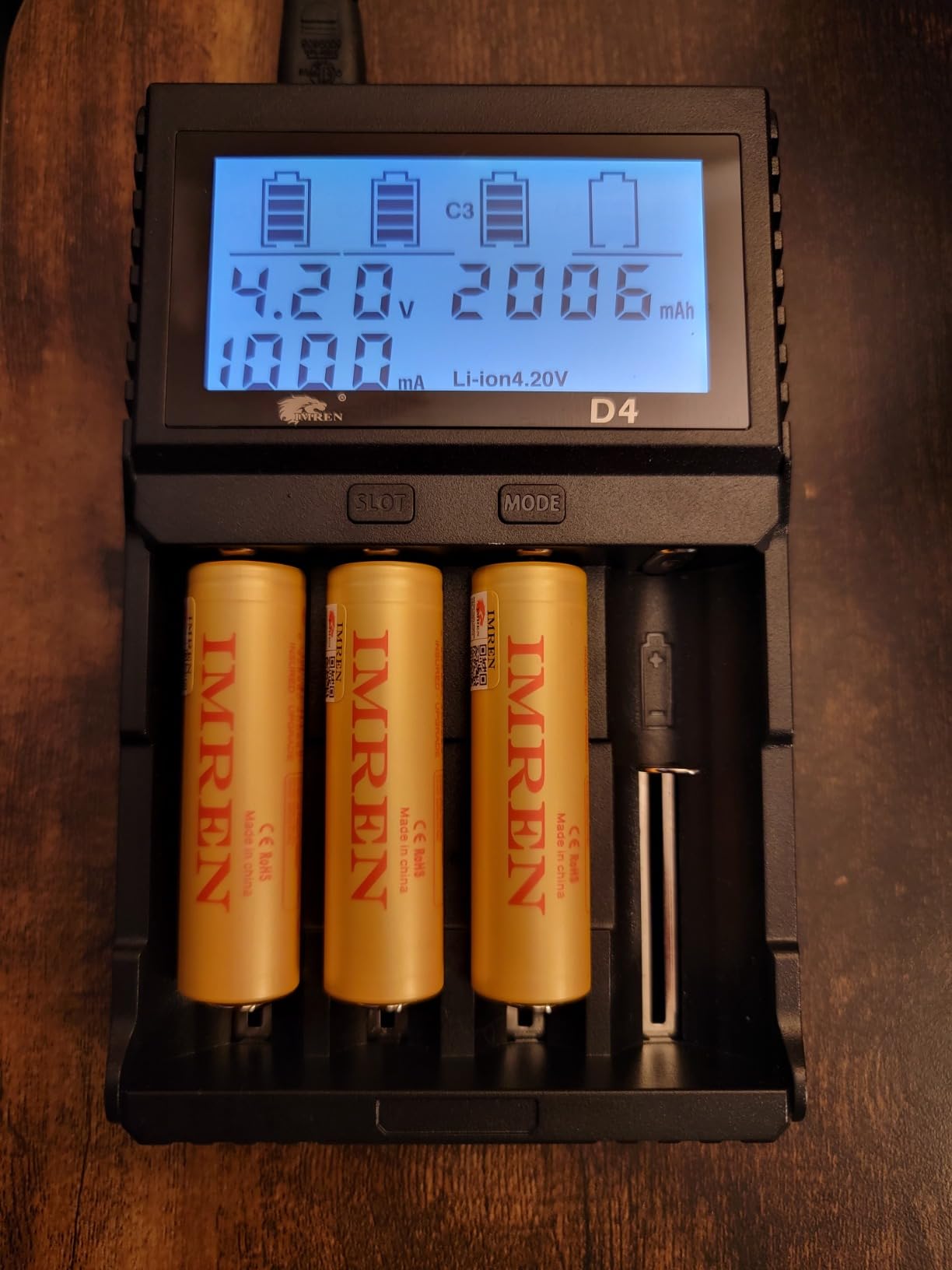 IMREN 18650 Capacity Tester, 18650 Battery Charger with Discharge & Testing Function, 21700 Battery Charger with LCD Screen Display Capacity Suit for 18650 21700 20700 1.2V Ni-MH/Ni-CD LiFePO4 Battery customer photo 2