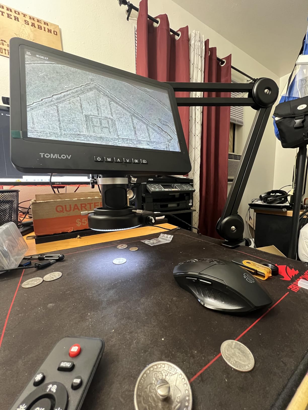 TOMLOV DM602 Flex Digital Soldering Microscope 2000x, Flexible Arm, 10.1