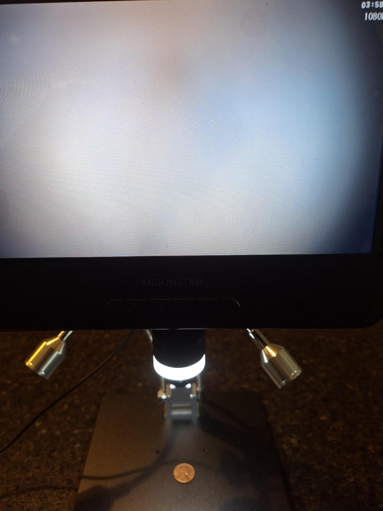 Andonstar AD210 10.1 Inch LCD Digital Microscope for Adults, Soldering Microscope for Electronics Repair, Coin Microscope Camera Full View for Error Coins with Light, Biological Slides Kit, 32G Card customer photo 1