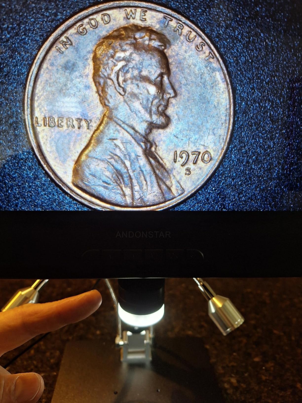 Andonstar AD210 10.1 Inch LCD Digital Microscope for Adults, Soldering Microscope for Electronics Repair, Coin Microscope Camera Full View for Error Coins with Light, Biological Slides Kit, 32G Card customer photo 2