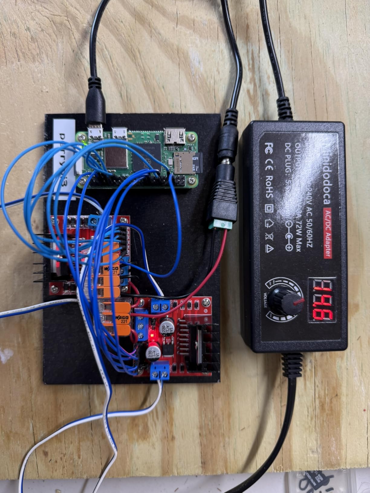 72W Power Supply Adjustable 3V ~ 24V Variable Universal Switching AC/DC Adapter Minidodoca AC to DC Converter with LED Voltage Display and 16 Tips, for 3V to 24V Household Electronics - 3000mA Max customer photo 1