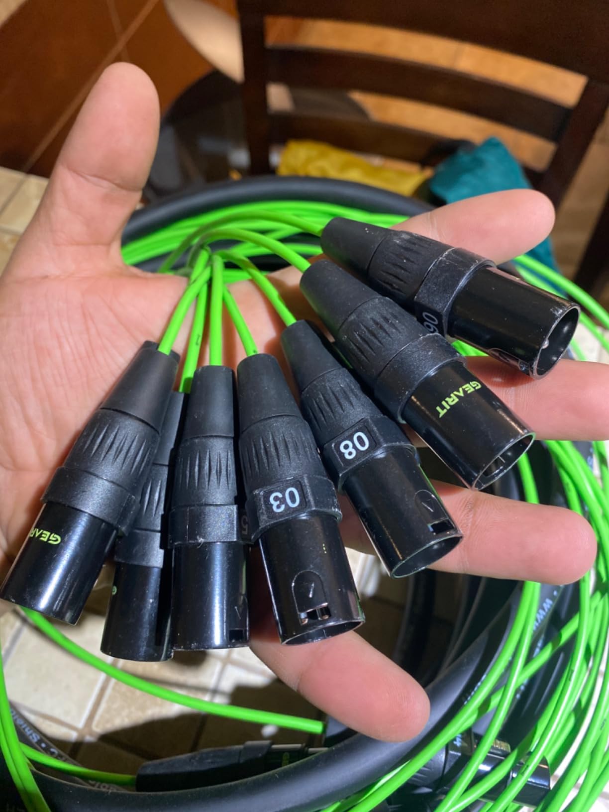GearIT 8-Channel XLR Snake Cable (50 ft) - 100% Oxygen-Free Copper Snake Wire, Channel Labels, Metal XLR Connectors for Pro Audio - 50 Feet customer photo 2