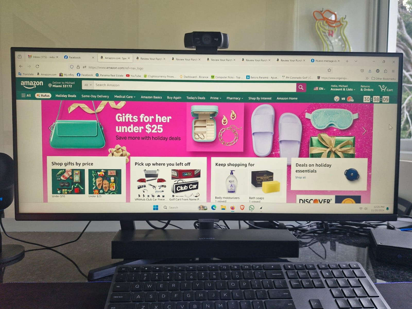 Samsung 34 inch ViewFinity S50GC Series Ultrawide QHD Monitor, 100Hz, 5ms, HDR10, AMD FreeSync, Ultrawide Screen, Eye Care, Thin Bezels, PIP, PBP, LS34C50DGANXZA, 2023, Black customer photo 2