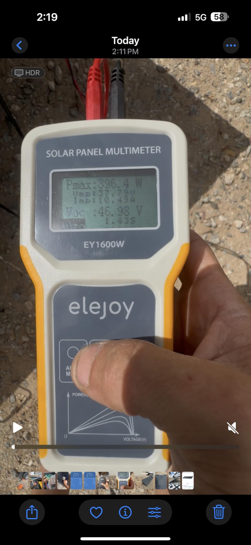 Solar DC/AC Power Meter Solar Panel Tester 1600W Photovoltaic Panel Multimeter MPPT Open Circuit Voltage Test Device Maximum Power Point Voltage Current Power Test Meter LCD Display with Backlight customer photo 1