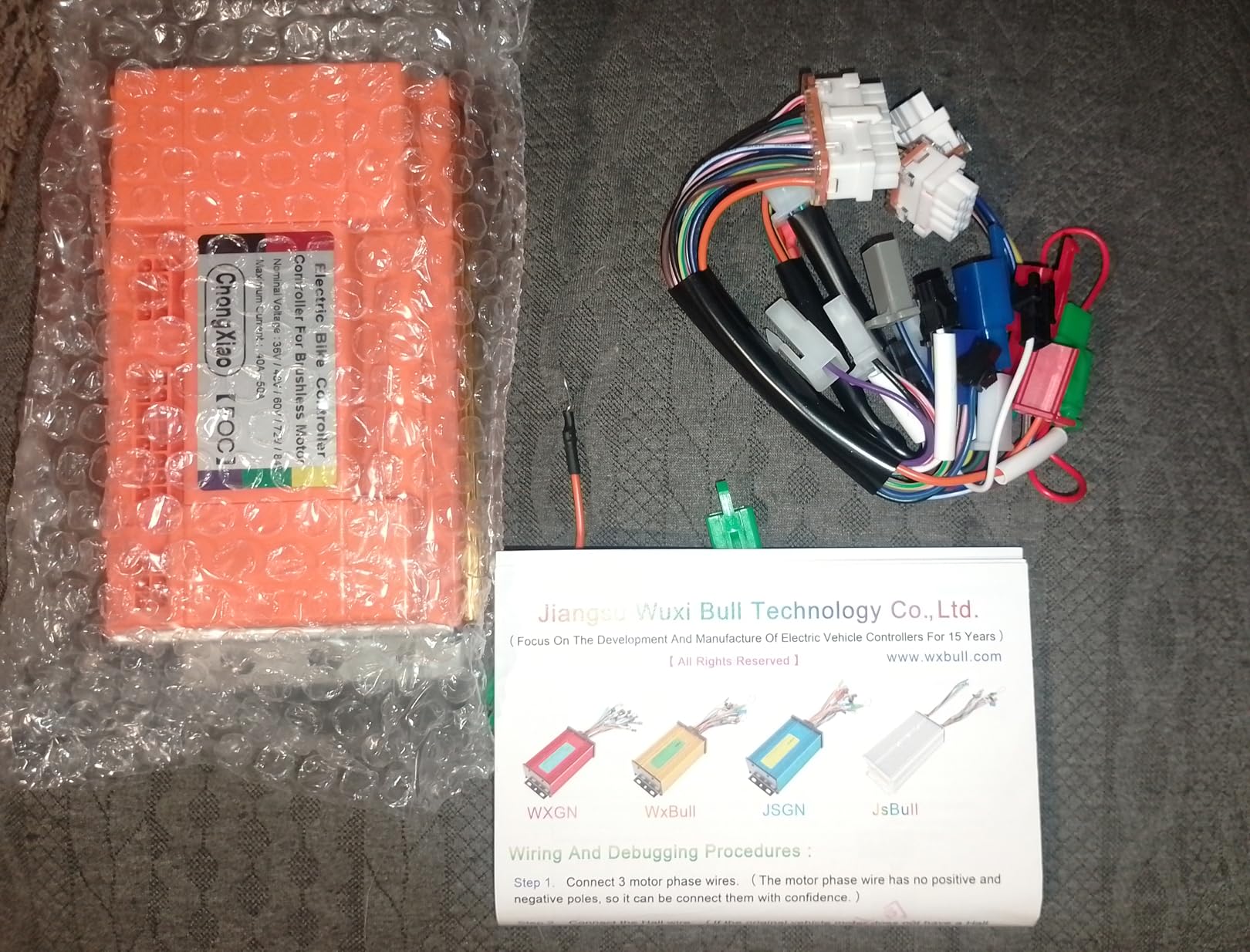 Intelligent Brushless Sine Controller 36V 48V 60V 72V 84V 2000W Maximum Current 50A Aluminium Alloy E-Bike Brushless Motor Controller for Electric Bicycle Scooter customer photo 2