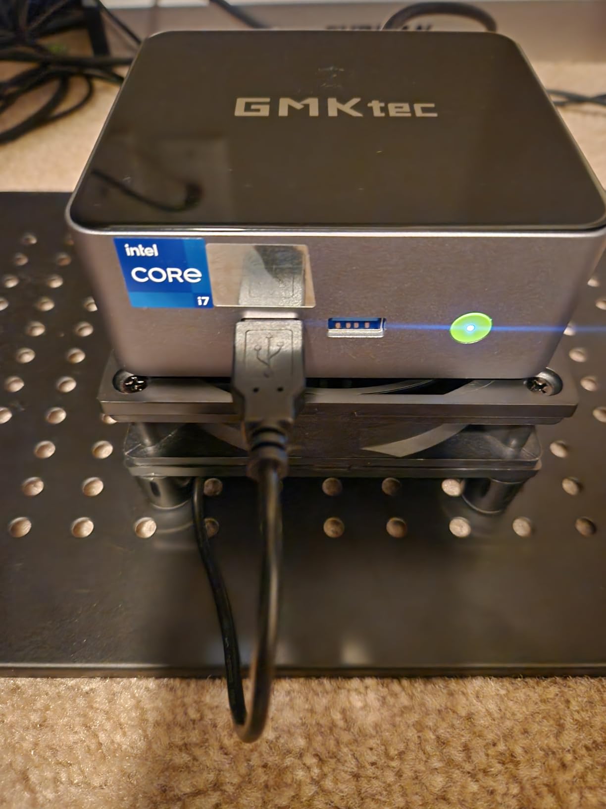 Quiet 120mm Router Fan Cooler with L/M/H 3-Degree Speed Controller, DC 5V USB Powered Cooling Case Fan for Router Modem Receiver DVR PlayStation TV Box customer photo 2