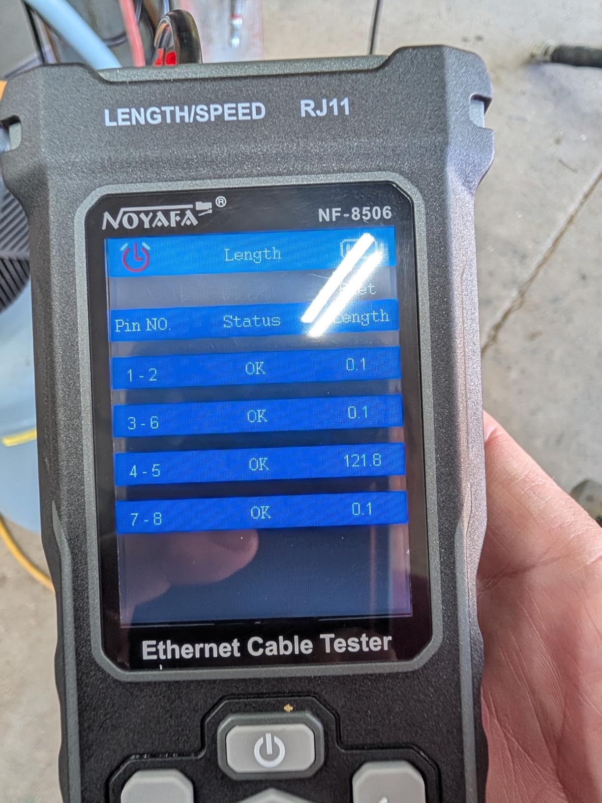 NOYAFA NF-8506 Network Cable Tester with IP Scan, CAT5 CAT6 Ethernet Cable Tester, PoE PingTest, Network Rate Test, Port Flashing, Network Tester Cable Toner for RJ11 RJ45 customer photo 1