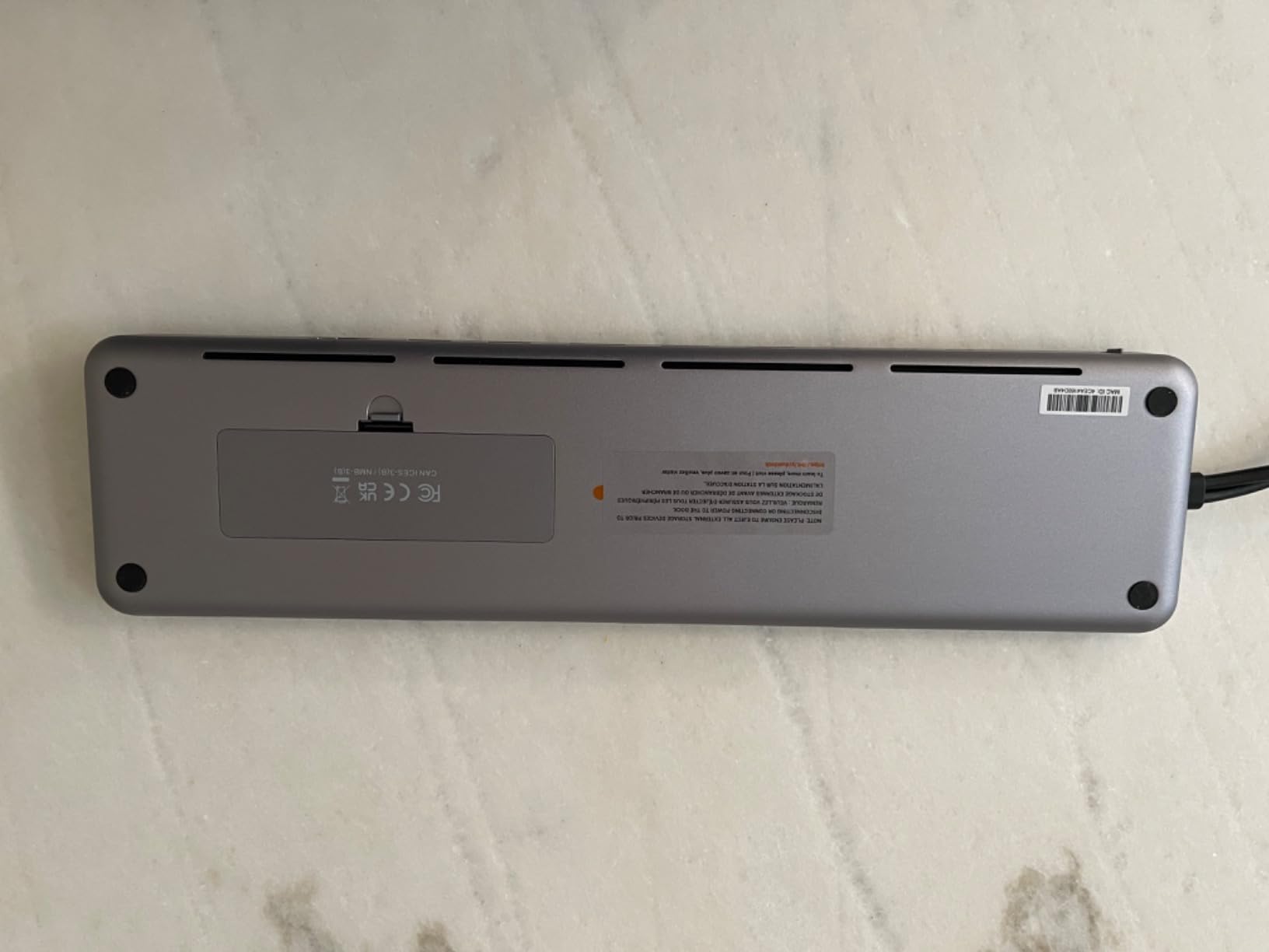 Satechi Dual USB C Docking Station and Stand with Dual 4K HDMI, Display Port, 75W USB-C PD Charging, 2 USBC Data, 2 USB-A, Ethernet, SATA and NVMe SSD Enclosure, for MacBook and Windows customer photo 1