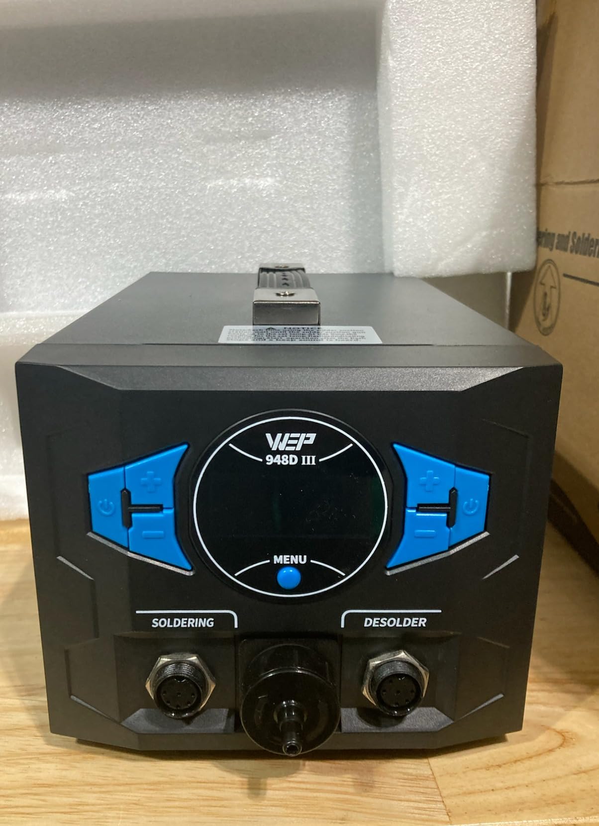 WEP 948D III Upgraded 2-IN-1 ESD Safe Soldering Desoldering Station with Fast-Heating Desoldering Gun & Soldering Iron, Sleep Mode, Automatic Shutdown, Temperature Calibration with 31 Pcs Accessories customer photo 1