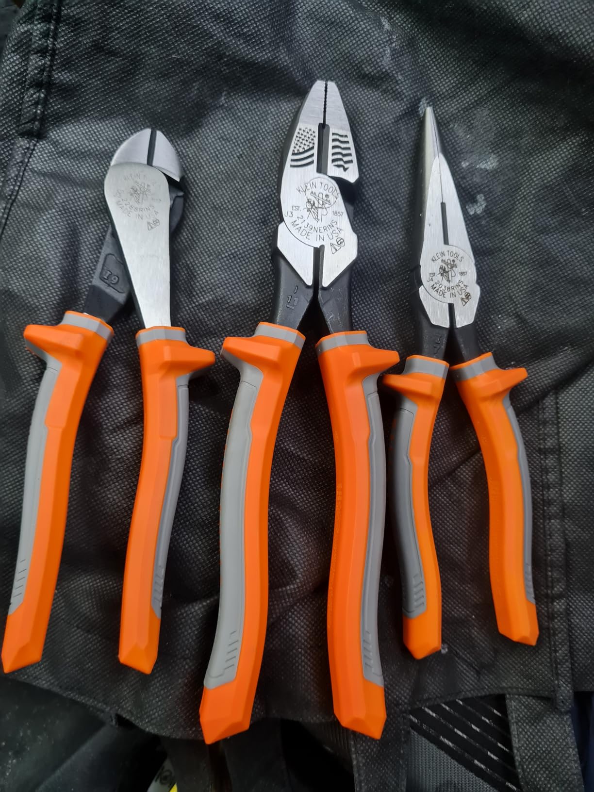 Klein Tools 9420R 1000V Insulated Plier Tool Set, Made in USA, with Long-Nose, Side-Cutting, and Diagonal Cutting Pliers, 3-Piece customer photo 1