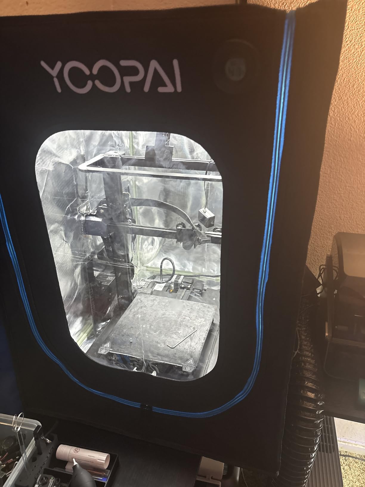 3D Printer Enclosure with Ventilation Kit, LED Light,Thermo-Hygrometer, Premium Fireproof Dustproof Tent Constant Temperature Protective Cover for Creality Ender 3 V3 SE/KE/Ender 3/3 Pro/3V2/3S1/Neo customer photo 1