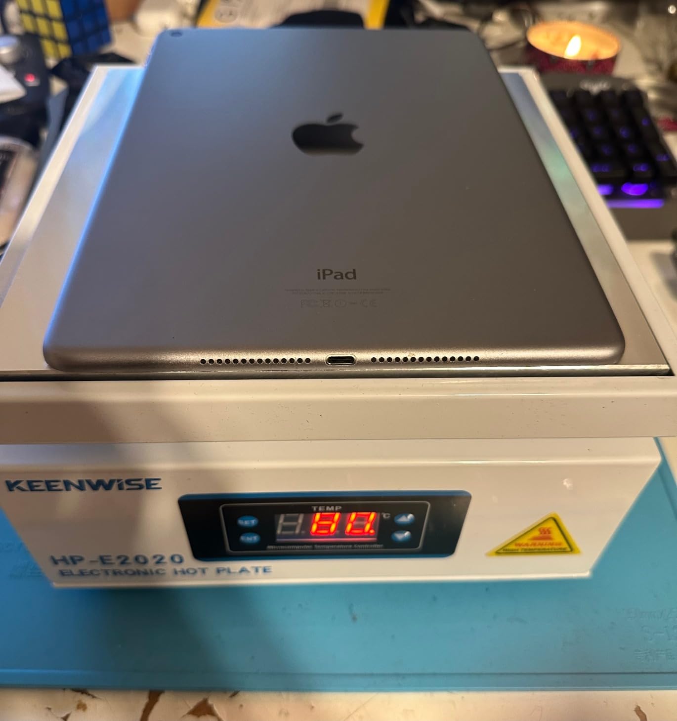 110V 1080W Soldering Hot Plate, Electric Hot Plate, LED Microcomputer Electric Preheat Soldering Station Welder Hot Plate Rework Heater Lab 200X200mm (7.87 * 7.87in) Plate customer photo 2