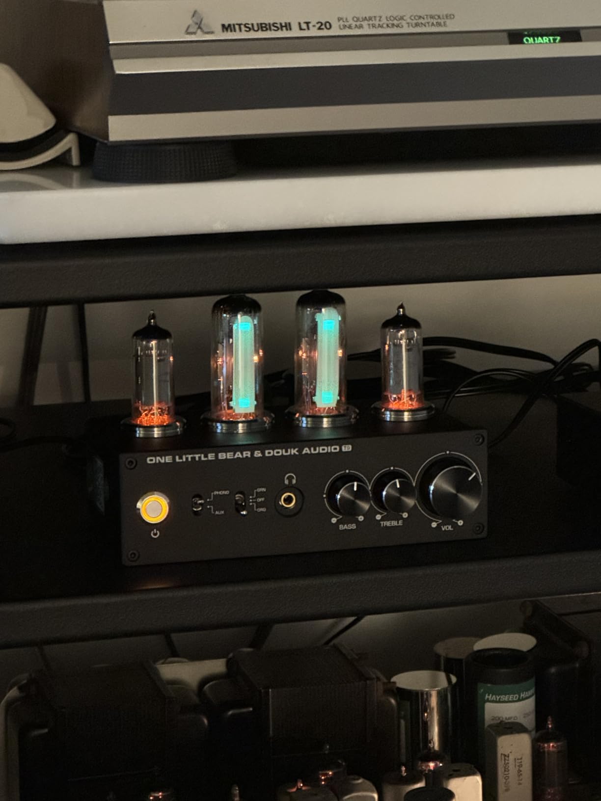 Douk Audio T9 Vacuum Tube Phono Preamp Stereo Turntable Preamplifier with Headphone Output and Treble Bass Control for MM/MC customer photo 2