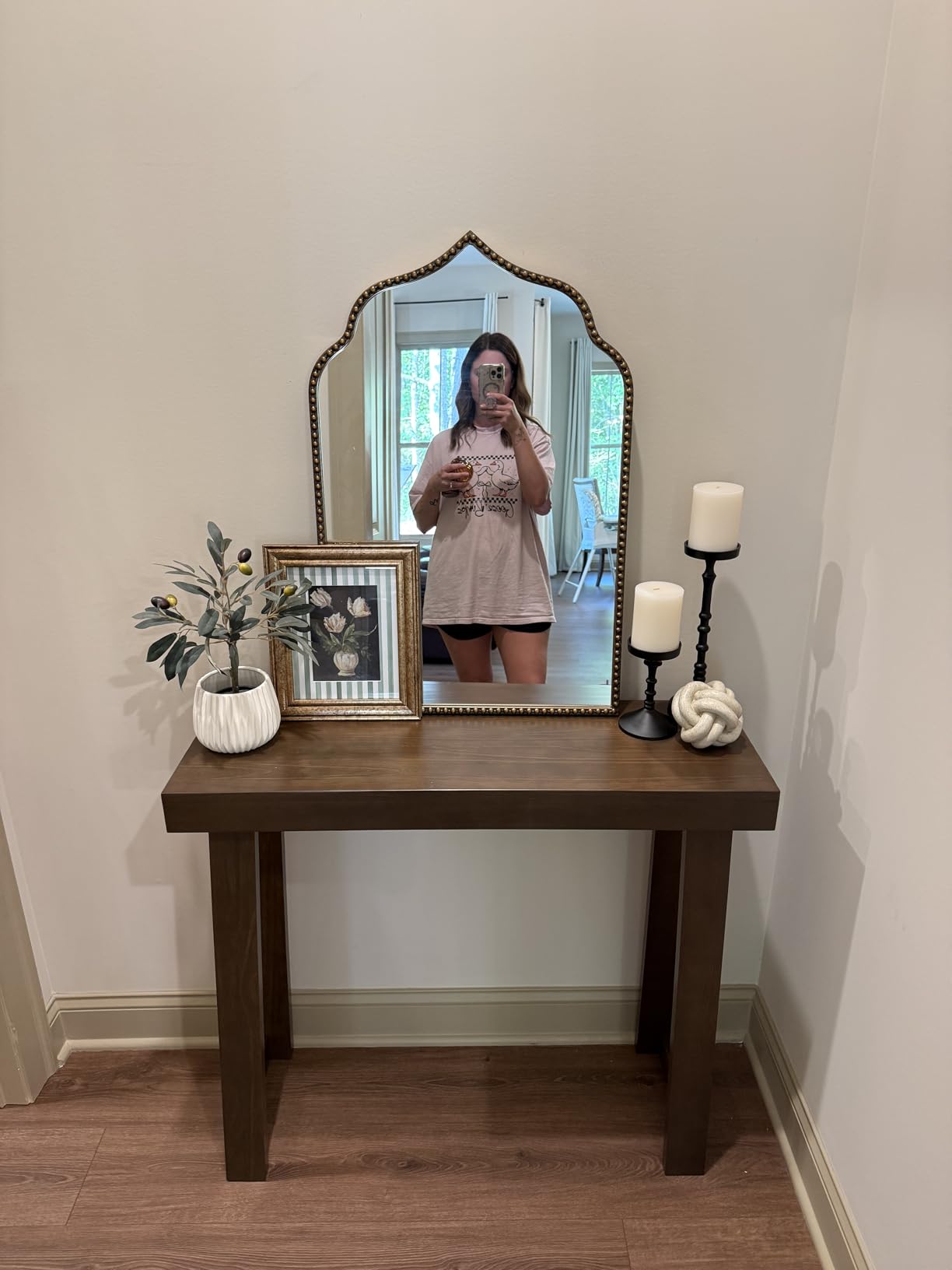 Plank+Beam Solid Wood Console Table, 46 Inch, Sofa Table, Narrow Entryway Table for Hallway, Behind The Couch, Living Room, Foyer, Easy Assembly, Blonde customer photo 1