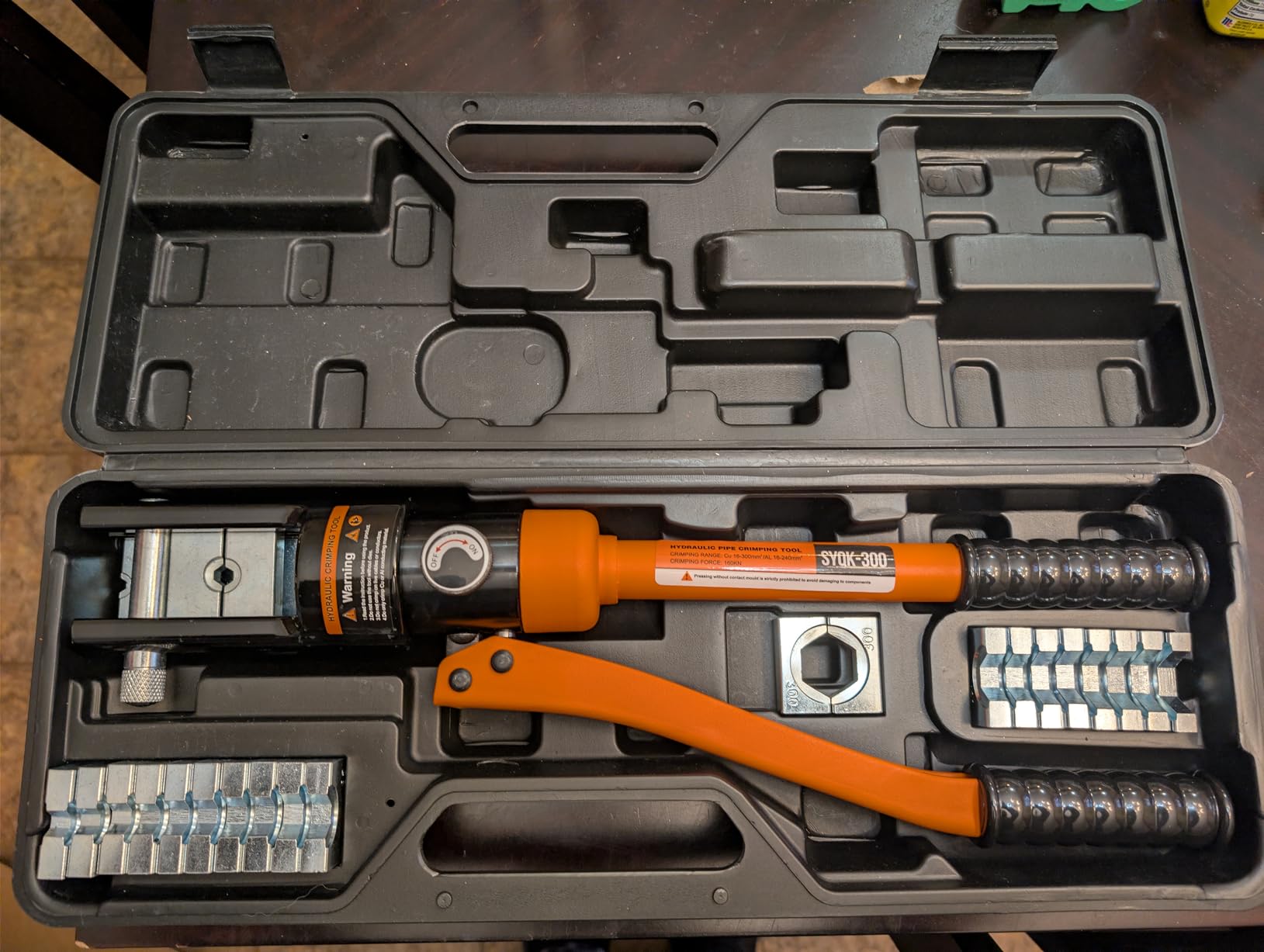 Brileine 10 Tons Hydraulic Crimping Tool with 9 Dies - Battery Cable Crimper Tool & Wire Rope Crimping Tool for 12 to 2/0 AWG, 1/16