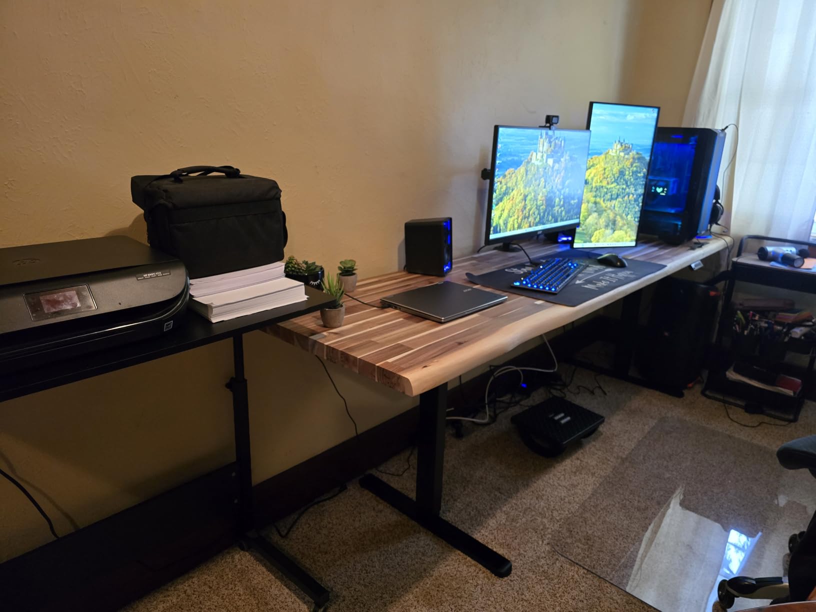 ErGear Dual Motor Standing Desk Frame, Electric Adjustable Legs Compatible Desktop Size 44-90, 264 lbs Weight Capacity, 4 Memory Height Settings Stand up Desks Base, Black Frame Only customer photo 1