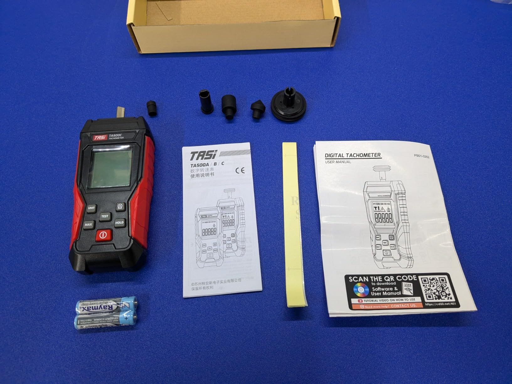 Digital Tachometer 2-in-1 Non-Contact Laser Photo Tachometer 3~99,999RPM & Contact RPM Meter Gauge 3~19,999RPM Handheld RPM Tachometer Tester with Contact Probes for Line Speed and Motor RPMs Testing customer photo 1