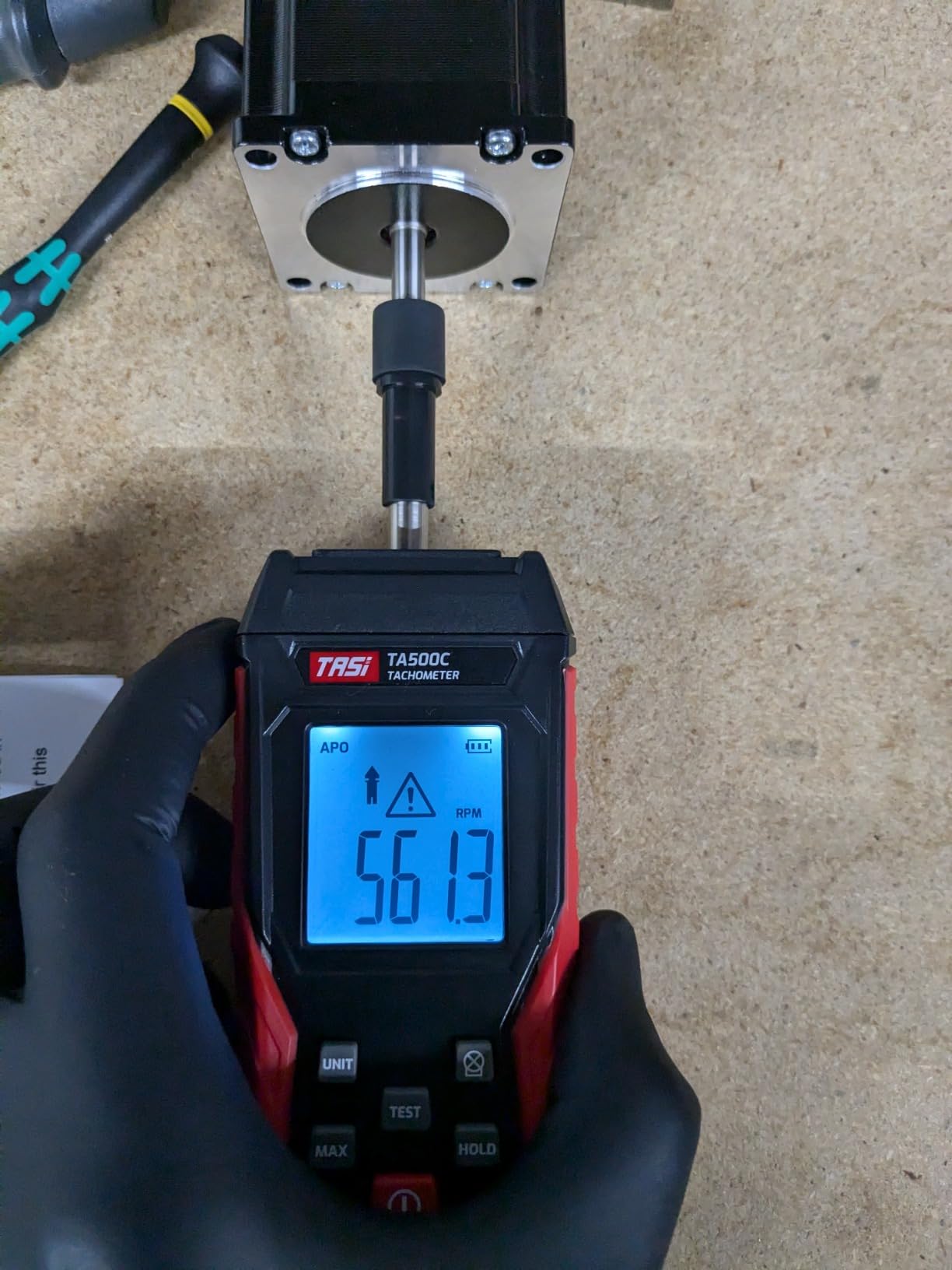 Digital Tachometer 2-in-1 Non-Contact Laser Photo Tachometer 3~99,999RPM & Contact RPM Meter Gauge 3~19,999RPM Handheld RPM Tachometer Tester with Contact Probes for Line Speed and Motor RPMs Testing customer photo 2