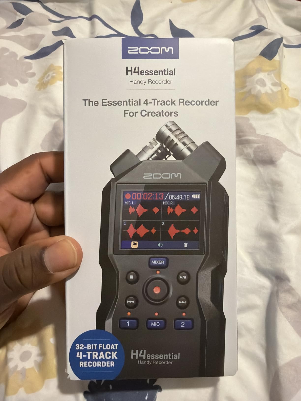 Zoom H4 Essential Handheld Recorder for Musicians, Podcasters & Filmmakers with Stereo Microphones, 2 XLR/TRS Inputs, 4 Tracks of 32-Bit Float Recording, & USB Audio Interface customer photo 2