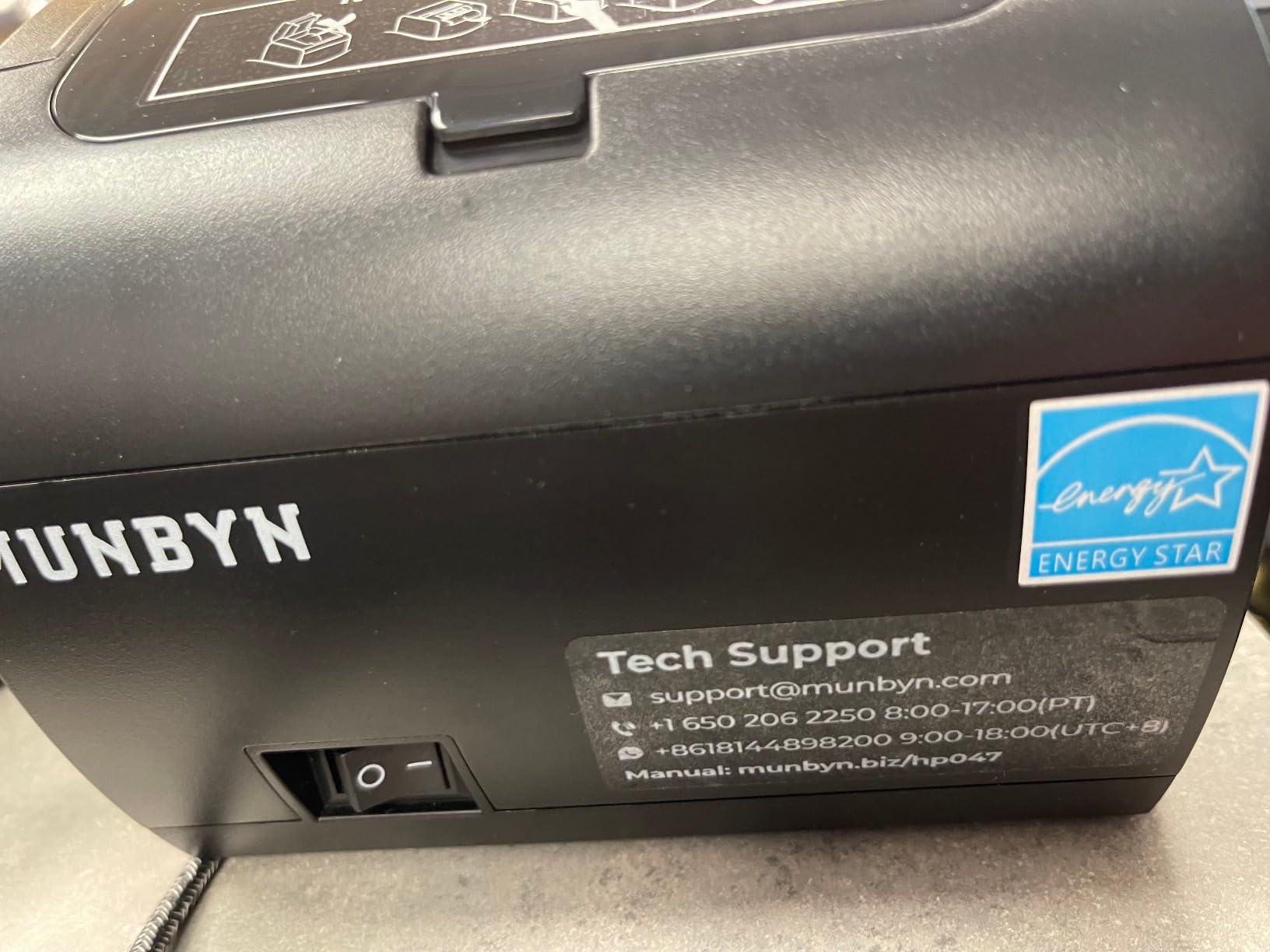 MUNBYN Bluetooth Thermal Receipt Printer P047, 80mm POS Printer, Thermal Printer with USB Serial Ethernet, Bluetooth, Support Android Windows PC (Do Not Support iOS Paypal Doordash Grubhub Vagaro) customer photo 1