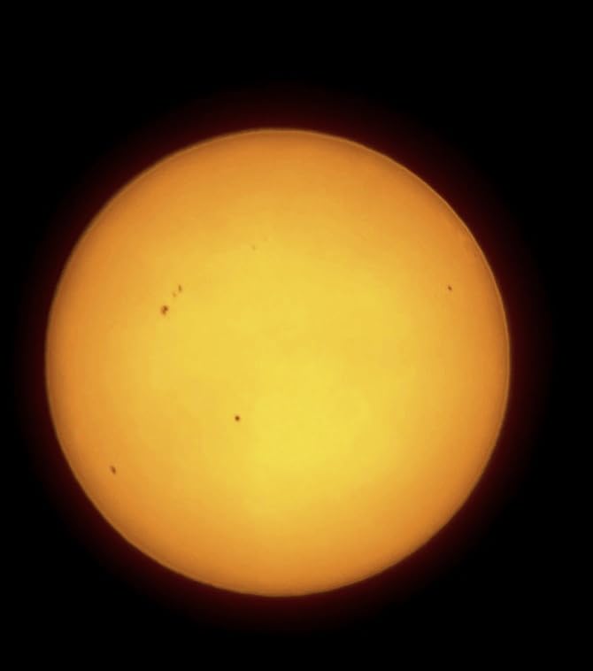 Helios Glass Telescope Solar Filter by Seymour Solar (5 inch 127mm. Fits Optical Tube Diameter 4 5/8 inch to 4 7/8 inch) customer photo 1