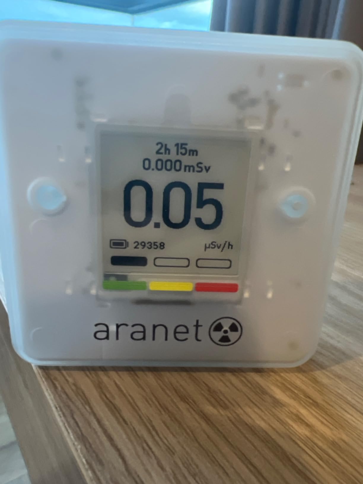 SAF Aranet Radiation Detector, Dosimeter, Portable, Measures Dose Rate & Total Dose of Ionizing Radiation, E-Ink Display, 4-Year Battery Life, Bluetooth Connection, Free App with Graphics & Alarm customer photo 2